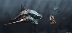 shark_vs_diver_by_staplesart-d61i5dn.jpg